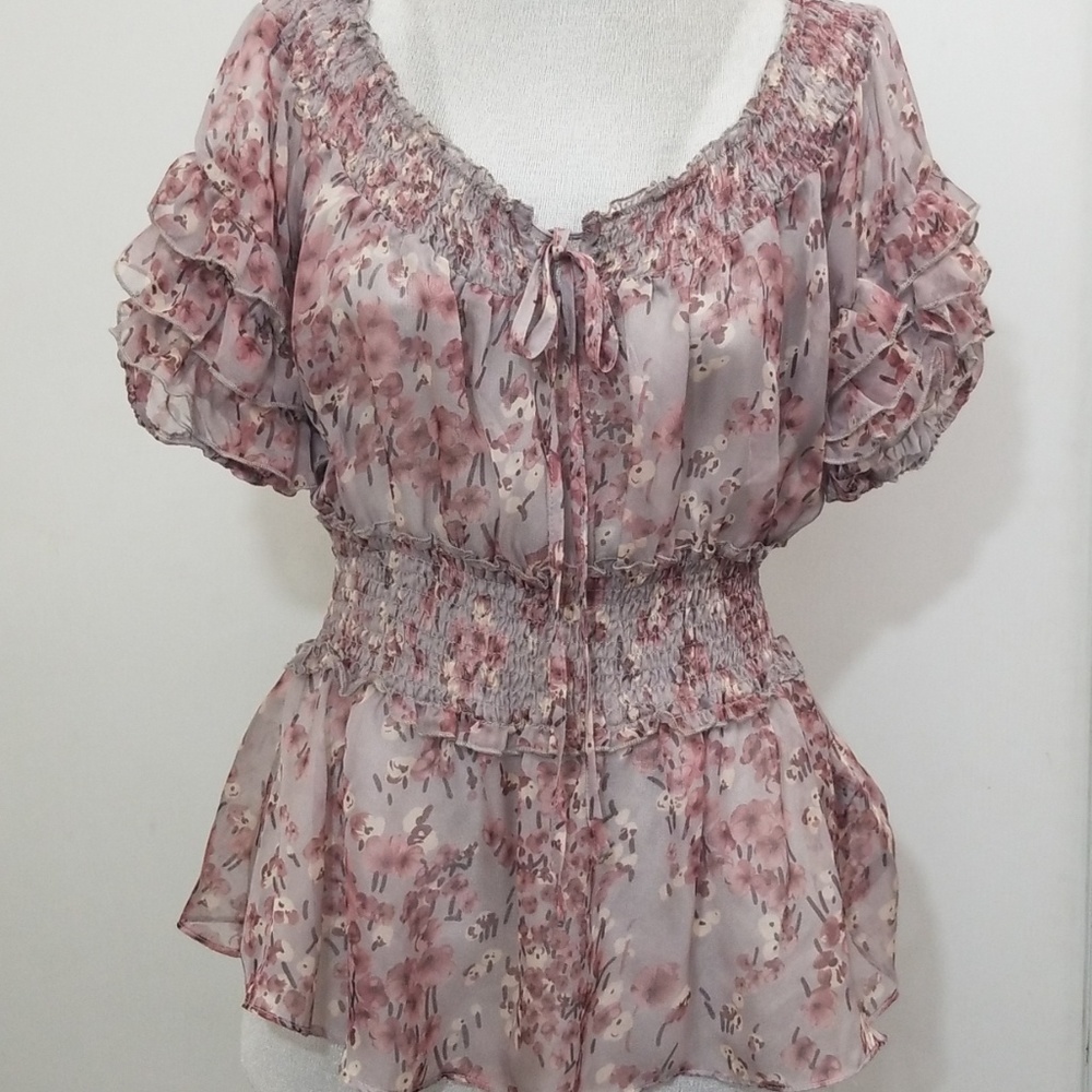 Floral Sheer Blouse